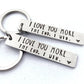 💓 "I love you more in the end I win" Funny keychain for birthday📢📢BUY 1 GET 1 FREE  !! ⏰