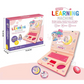🔥 Interactive Simulation Toy Laptop – Pretend Play Computer with A-Z Keyboard & 1-10 Number Keys, 55+ Songs Lights Sounds, 5 Learning Modes (ABC/Numbers/Music/Games/Messages), Foldable with Handle