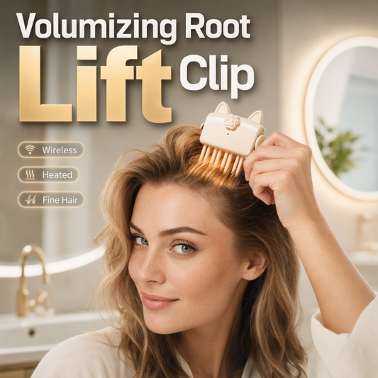 Wireless Heated Volumizing Root Lift Clip - Salon Crown Volume Styling Tool for Fine Flat Hair