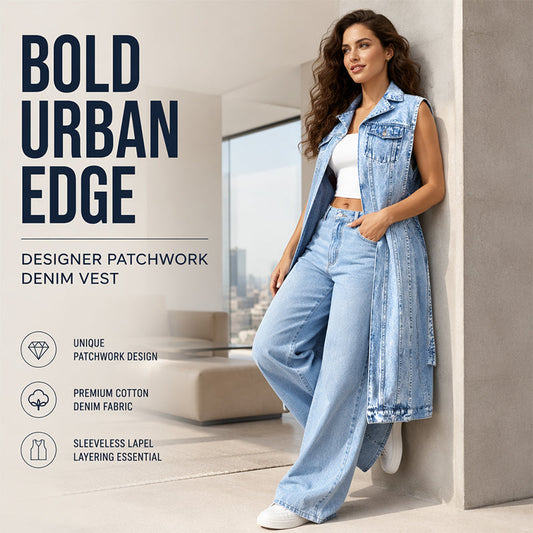 👗 50% OFF NOW! 👖 Women Sleeveless High Slit Denim Vest Dress – Flattering longline fit, high slit & stylish – Perfect for summer layering & casual chic ☀️