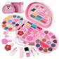 ⏰Kids Washable Makeup Toy Set with Portable Pink Handbag