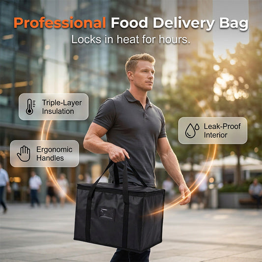 ⏰Large Capacity Handheld Zipper Aluminum Foil Insulated Bag