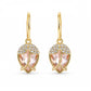 🌹 Elegant Rosebud C-Shaped Hoop Earrings – Rhinstone Embellished, Lightweight Alloy, 4 Colors ✨