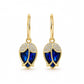 🌹 Elegant Rosebud C-Shaped Hoop Earrings – Rhinstone Embellished, Lightweight Alloy, 4 Colors ✨