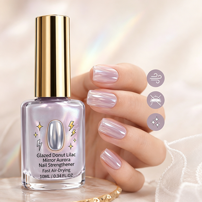 📢📢Buy 1 get 1 free !! ⏰Lilac Glossy Mirror Nail Strengthener