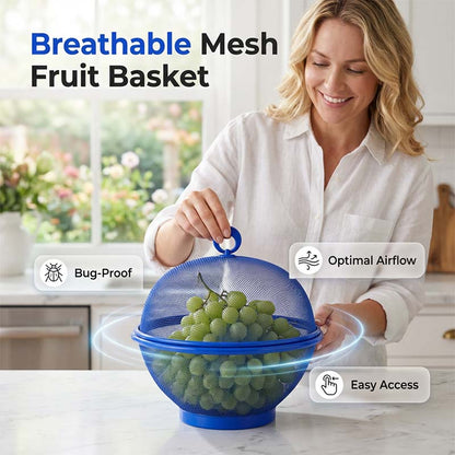 🧺 Fruit basket with lid – Breathable, Drainable, Insect Proof ✨