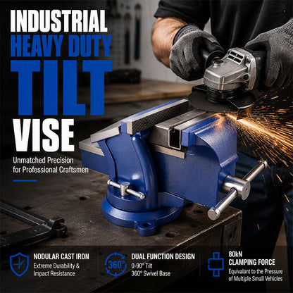 🔩⚙️ Wide‑Opening Bench Vise – Heavy‑Duty, Adjustable, Precise ✨