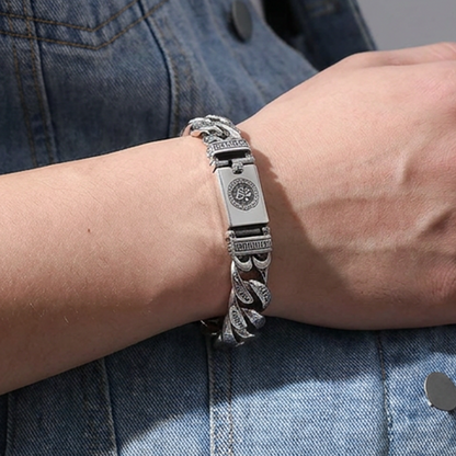⚡ Men's Retro Six‑Syllable Mantra Bracelet – Meaningful, Masculine, Eye‑Catching ✨