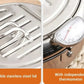 304 Stainless Steel Japanese Tempura Fryer Pot – Mini Deep Frying Pan with Thermometer & Oil Drain Rack