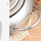 304 Stainless Steel Japanese Tempura Fryer Pot – Mini Deep Frying Pan with Thermometer & Oil Drain Rack
