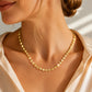 💫 Women's Elegant Gold Plated Flat Chain Necklace – Timeless Shine, Premium Finish & Versatile Daily Wear – A Must-Have Accessory for Every Woman 💖
