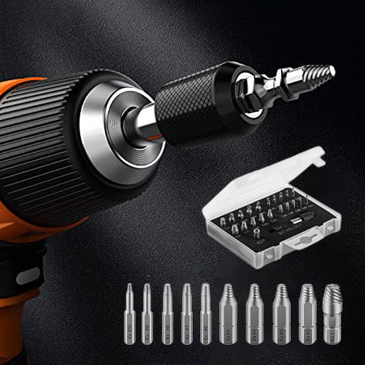 🔩 LIMITED‑TIME 50% OFF! ⚡ 22PCS Screw Extractor Set – 4341 Alloy Steel, Remove Rusted & Stripped Bolts ✨