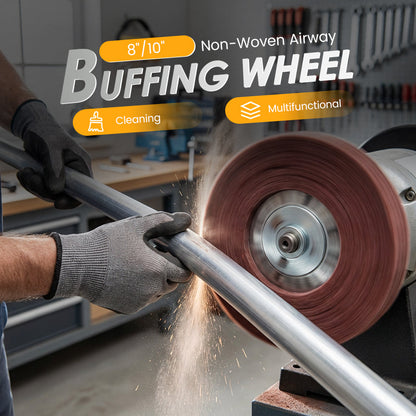 ⚡8"/10" Non‑Woven Airway Buffing Wheel – Multi‑Material, Wet & Dry Polishing ✨