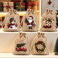 Christmas Drawstring Gift Bags – Festive Santa & Reindeer Prints, Double Drawstring Closure & Durable Fabric – Holiday Cheer in Every Gift ✨