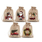 Christmas Drawstring Gift Bags – Festive Santa & Reindeer Prints, Double Drawstring Closure & Durable Fabric – Holiday Cheer in Every Gift ✨