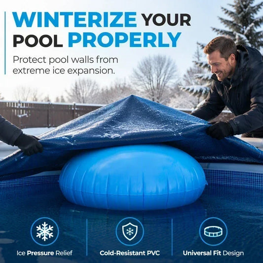 ✨ Round Inflatable Pool Winterizing Air Pillow – Ice Pressure Relief, Winter Pool Protector 🏊