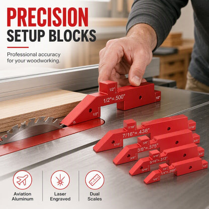 📐 Woodworking Setup Blocks – Aluminum, high precision & quick calibration ✨