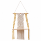 📢📢40% OFF !! ⏰Bohemian Hand Woven Macrame Wall Hanging Floating Shelf for Books and Plants Living Room Decor