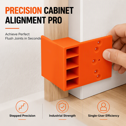 📢📢BUY 1 GET 1 FREE！！⏰Wardrobe Cabinet Side Filler Panel Installation Locator and Stepped Positioning Plate for Precise Hole Alignment