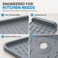 💧 LIMITED-TIME 50% OFF! ⏰Food Grade Silicone Faucet Splash Guard Mat – Cuttable & Thickened, Sloped Draining Pad | No More Splash or Wet Countertops