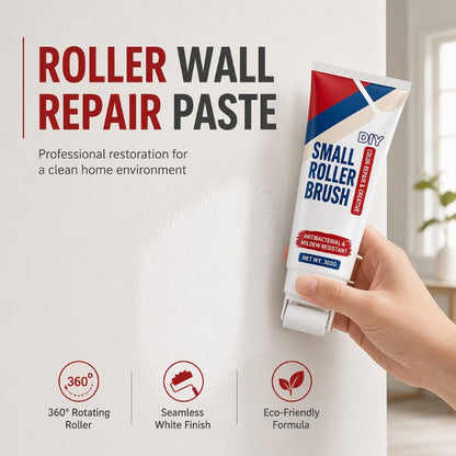 ⏰ Wall Repair Paste – With Integrated Roller Brush, Waterproof & Family-Safe – Easy DIY for Stains, Cracks & Marks 🏠