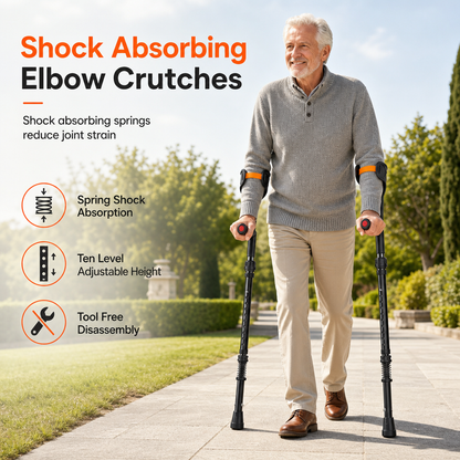 💪 Folding Forearm Crutches – Non-slip & mobility aid ✨