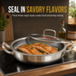💥 Thickened Stainless Steel Nonstick Stir Fry Pan with Lid – Flat Bottom Cooking Wok with Dual Handles, Tri-Ply Thermal Core, Laser-Etched Scratch-Resistant Surface & Even Heat Distribution 🍳