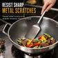 💥 Thickened Stainless Steel Nonstick Stir Fry Pan with Lid – Flat Bottom Cooking Wok with Dual Handles, Tri-Ply Thermal Core, Laser-Etched Scratch-Resistant Surface & Even Heat Distribution 🍳