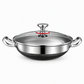 💥 Thickened Stainless Steel Nonstick Stir Fry Pan with Lid – Flat Bottom Cooking Wok with Dual Handles, Tri-Ply Thermal Core, Laser-Etched Scratch-Resistant Surface & Even Heat Distribution 🍳