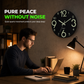 🕰️12-Inch Silent Wooden Wall Clock – Luminous Glow & MDF Wood Grain✨