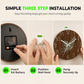🕰️12-Inch Silent Wooden Wall Clock – Luminous Glow & MDF Wood Grain✨