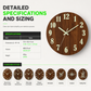 🕰️12-Inch Silent Wooden Wall Clock – Luminous Glow & MDF Wood Grain✨