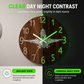 🕰️12-Inch Silent Wooden Wall Clock – Luminous Glow & MDF Wood Grain✨