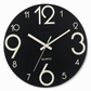 🕰️12-Inch Silent Wooden Wall Clock – Luminous Glow & MDF Wood Grain✨