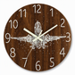 🕰️12-Inch Silent Wooden Wall Clock – Luminous Glow & MDF Wood Grain✨