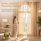 Geometric Greek Key Jacquard Sheer Curtain Panel – Light Filtering Window Drape with Precision Warp-Knit Mesh, UV Protection & Balanced Daytime Privacy – 3 Colors 3 Sizes for Living Dining & Bedroom 🏡