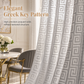 Geometric Greek Key Jacquard Sheer Curtain Panel – Light Filtering Window Drape with Precision Warp-Knit Mesh, UV Protection & Balanced Daytime Privacy – 3 Colors 3 Sizes for Living Dining & Bedroom 🏡
