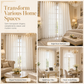 Geometric Greek Key Jacquard Sheer Curtain Panel – Light Filtering Window Drape with Precision Warp-Knit Mesh, UV Protection & Balanced Daytime Privacy – 3 Colors 3 Sizes for Living Dining & Bedroom 🏡