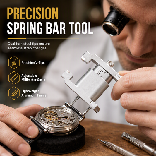✨ Watch Repair Tool V-Shaped Spring Bar Pliers — Adjustable & Replaceable Tips 🔧
