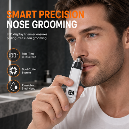 ⏳Time-Limited Special⏰Rechargeable Nose Hair Trimmer with Washable Cutter Head – Electric Grooming Clipper for Men & Women