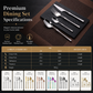 🥂304 Stainless Steel Cutlery Set – Elegant Slim-Design Knives, Forks & Spoons