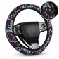 ✨🚗Universal 38cm Ringless Silk Steering Wheel Cover Printed Breathable Car Wheel Protector for All Seasons