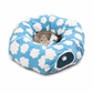 Removable and Washable Donut Cat Tunnel Bed Round Pet Nest Cushion Mat for Indoor Cats