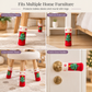 Christmas Knitted Chair Leg Covers with Felt Pads Non Slip Thickened Table Feet Socks Floor Protectors 4-Piece Set
