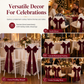 ⏰ Large Velvet Christmas Bow Ornament for Holiday Tree and Home Decoration